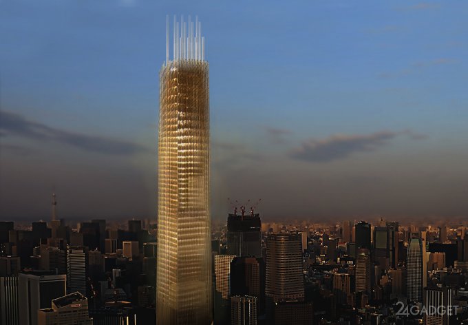 Новый 70-этажный небоскреб в Токио построят из дерева
