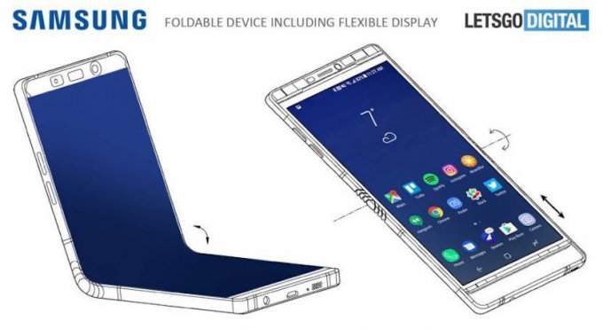 Раскрыты подробности складного смартфона Samsung Galaxy X (3 фото)