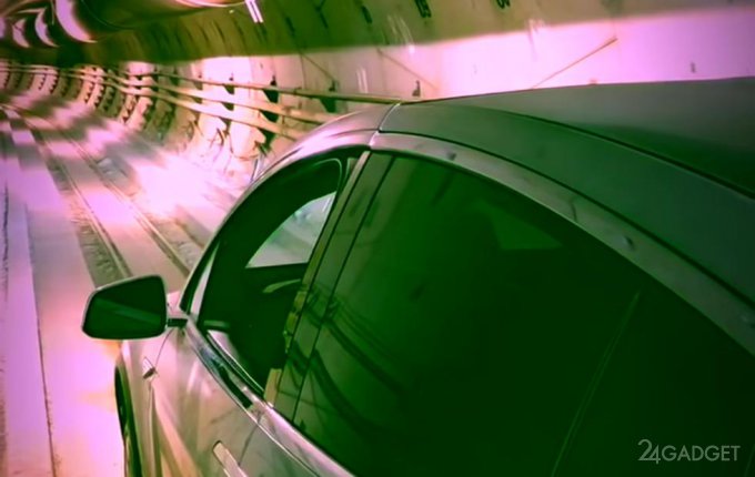 Tesla Model X проехалась в подземном туннеле The Boring Company (видео)