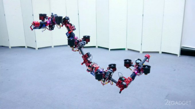 Трансформирующийся робот-дракон меняет форму тела на лету (видео)