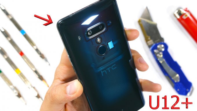 Флагман HTC U12+ испытали на прочность (4 фото + видео)