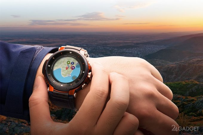 Casio Pro Trek Smart WSD-F30: смарт-часы с двойным экраном и 30 днями работы (7 фото + видео)