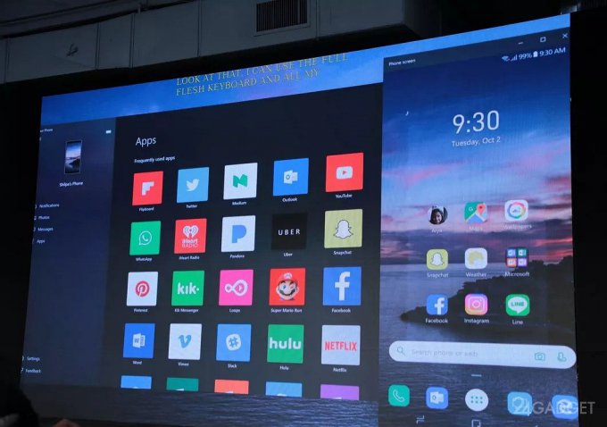 В Windows 10 тестируется отображение дисплея Android-смартфона на ПК