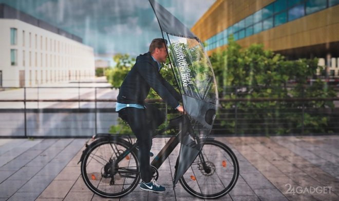 Softtop от RainRider защитит велосипедиста и велосипед от непогоды и холода (видео)