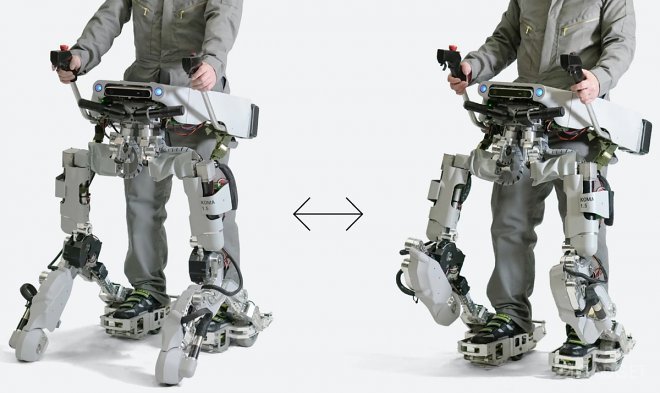 Экзоскелет Koma от Panasonic ходит на двух «ногах» и трансформируется в скутер (видео)