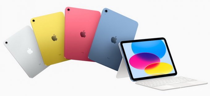 Apple презентовала iPad 10 с тонкими рамками и сканером отпечатков на боковой кнопке (5 фото)