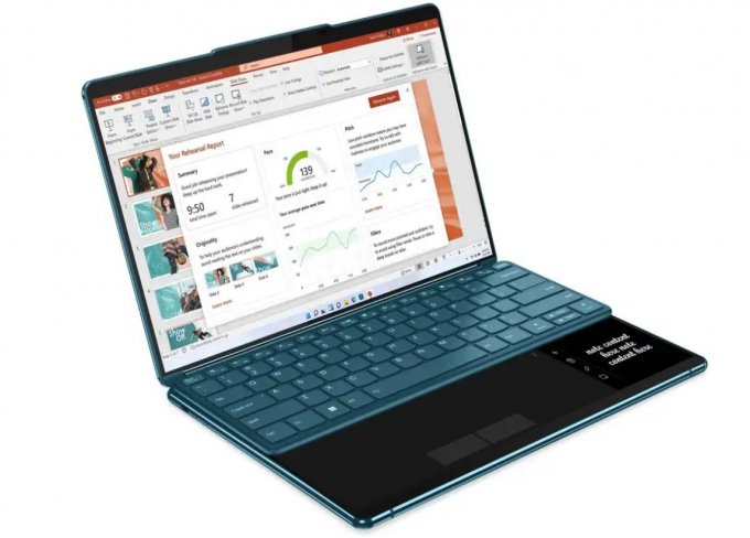 Lenovo представила ноутбук с двумя экранами - YogaBook 2023 (4 фото + видео)