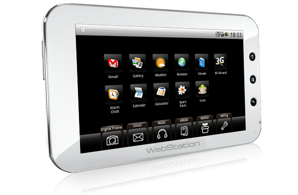 Camangi WebStation – 7 дюймовый планшет с GPS на базе Android (фото + видео)