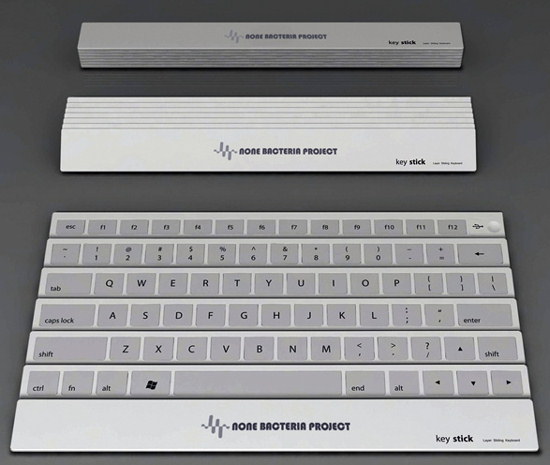 Keystick - концепт ультрапортативной клавиатуры (5 фото)