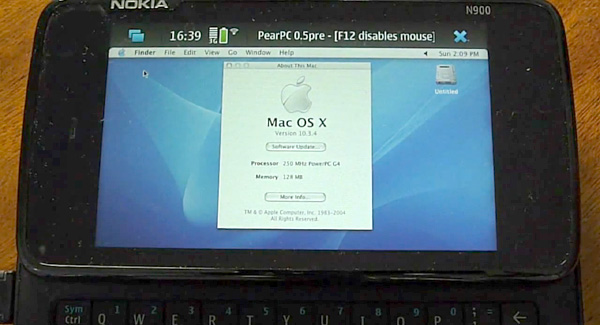 На Nokia N900 запустили Mac OS X 10.3 (видео)