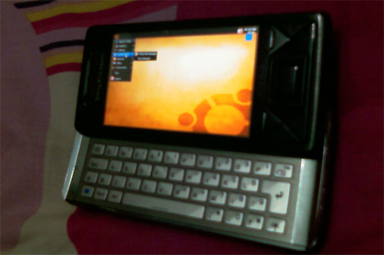Ubuntu 8.04 установили на коммуникатор Sony Ericsson XPERIA X1