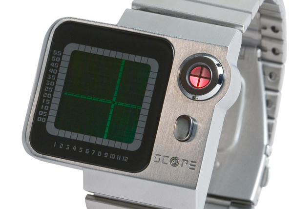 Scope - наручные часы с циферблатом в виде радара (5 фото)