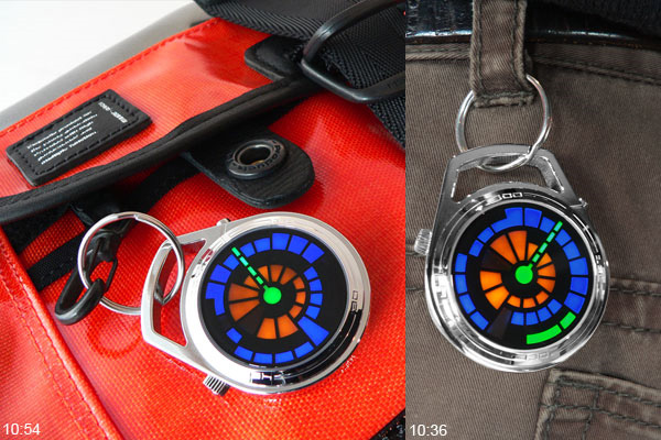 Tokyoflash Kisai Round Trip Pocket - часы в виде брелока (3 фото)