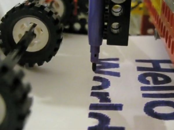 LEGO-принтер "печатающий" фломастерами (видео)