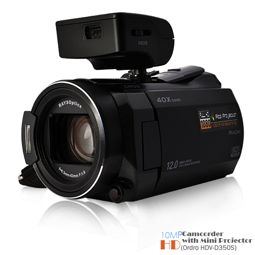 Ordro HDV-D350S - видеокамера с проектором
