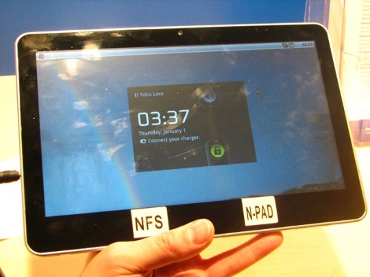 NFS N-Pad планшетный ПК на платформе Intel Moorestown (видео)