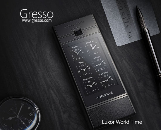 Gresso Luxor World Time – первый в мире телефон с функцией мирового времени