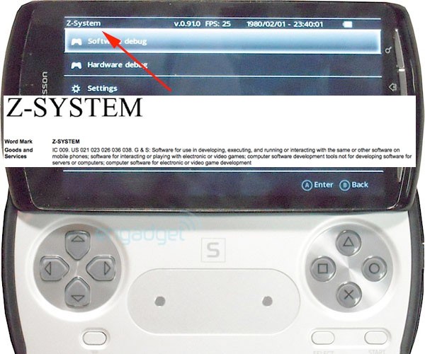 Z-System - игровая платформа для PlayStation Phone