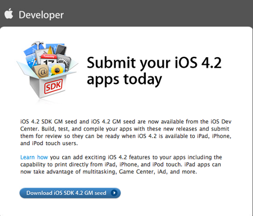 iOS 4.2 Golden Master для iPad и iPhone (3 фото)
