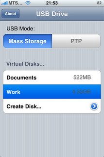 USB Drive - Позволяет использовать iPhone/iPod Touch как флешку