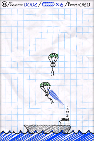 Parachute Panic v1.2.1 - Это игра, в которой парашютисты в панике надеются сесть на корабль