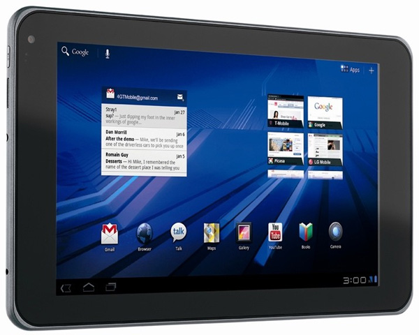 LG G-Slate - планшет на базе Android с мощной графикой и 3D дисплеем (3 фото + видео)
