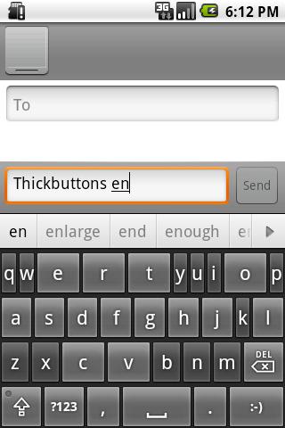ThickButtons Keyboard 0.9.7 - Клавиатура предугадывающая кнопки