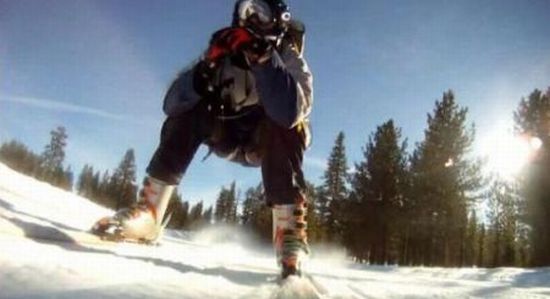 Jetpack и лыжи (видео)