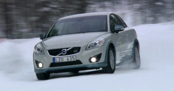 Тест-драйв электрического Volvo C30 при низких температурах (видео)