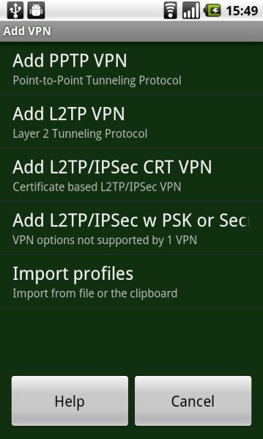 1 VPN 1.5.2m - Позволяет одним кликом установить VPN-соединение.
