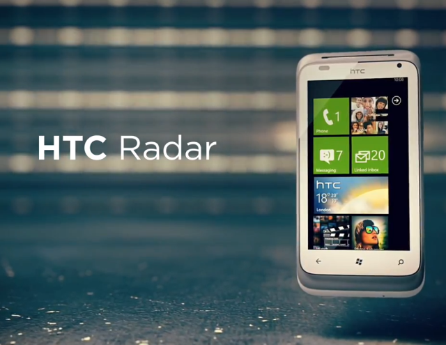 HTC Radar "засветился" в видеоролике