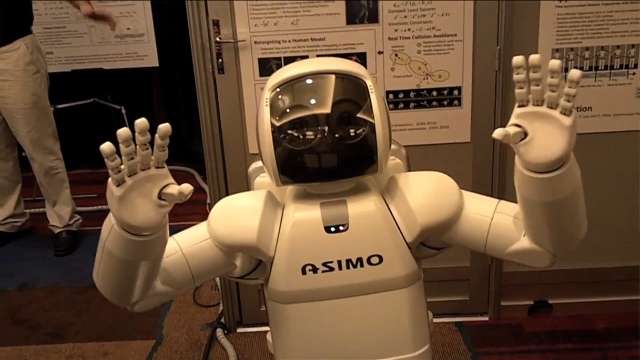 Гуманоидный робот ASIMO подружился с Kinect (видео)