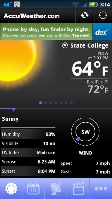 AccuWeather for Android 2.0.4 - источник точной и локализованной погоды