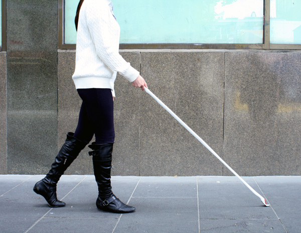Современная трость для слепых (6 фото + видео)
