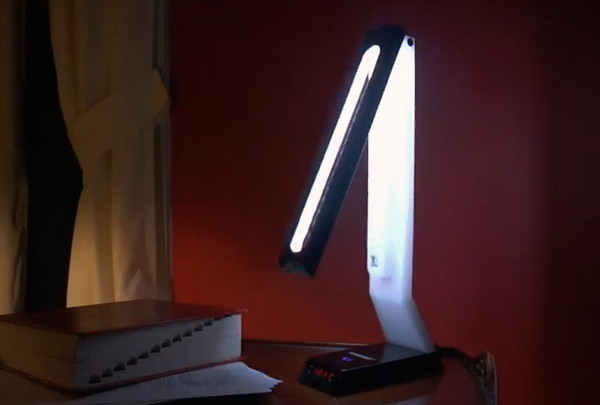 Стильная лампа с часами (6 фото)