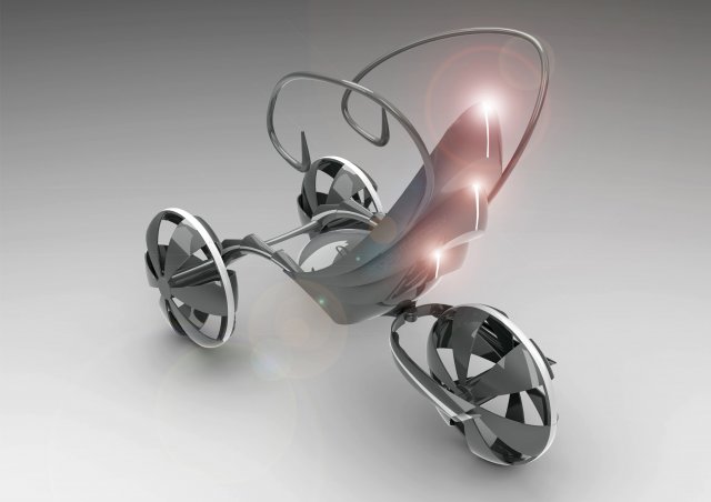 Caretta – концептуальный электрический скутер для бездорожья (5 фото)