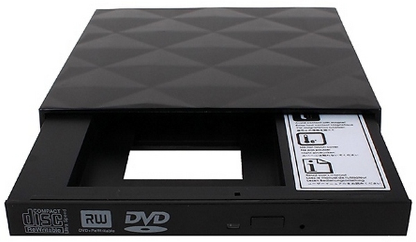 SilverStone Treasure TS06 - кейс для жеского диска в виде DVD-привода (7 фото)
