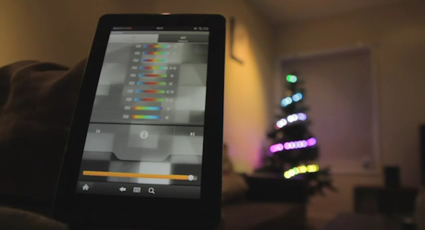 Управление ёлочной гирляндой с ридера Kindle (видео)
