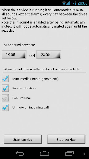 Silent Hours 1.4.2 - отключает звук на заданный промежуток времени