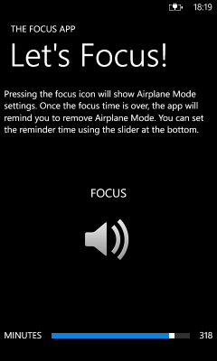 The Focus App v.1.0.0.0 - выключатель режима "В самолете"