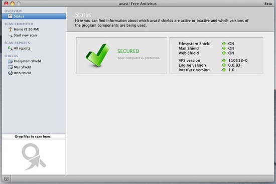 Avast выпустила бесплатный антивирус для Mac OS X