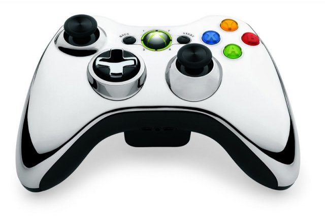 Chrome-контроллер для Xbox 360 (5 фото)