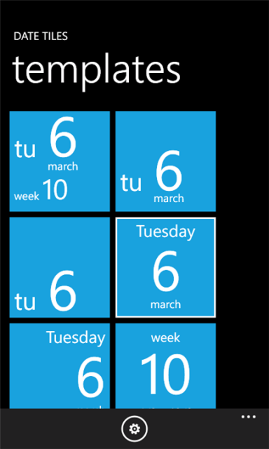Date tiles v1.1.0.0 - программа показывает текущую дату, месяц, день 