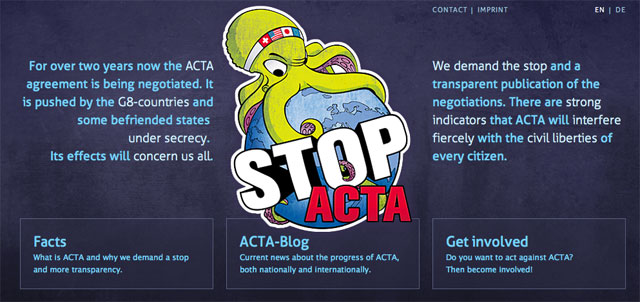 Европа фактически отказалась от закона о защите интересов правообладателей ACTA