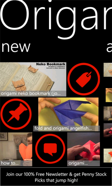 Origami Videos Tile v.6.0.0.0 - Учимся складывать оригами