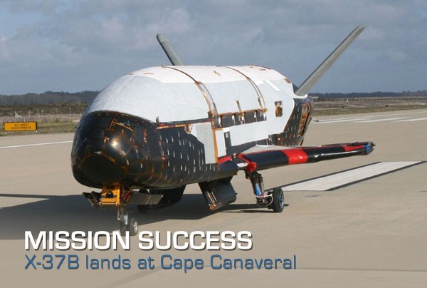 Беспилотный космический аппарат X-37B вернулся с орбиты (видео)