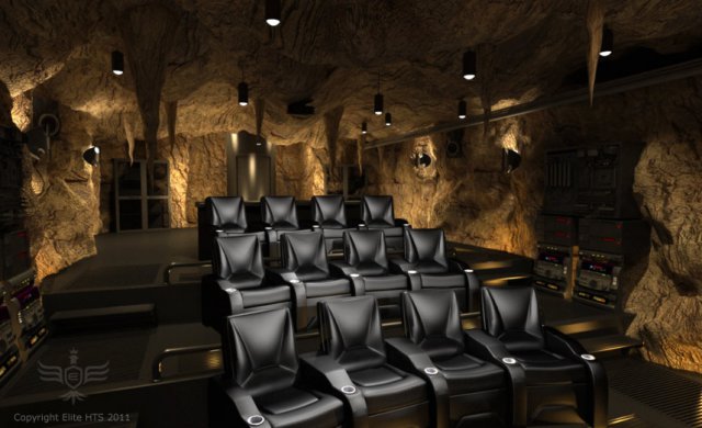Кинотеатр в стиле пещеры Бэтмена (4 фото)