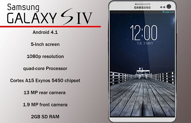 Samsung Galaxy S IV - 5 дюймов, 8 ядер, FullHD