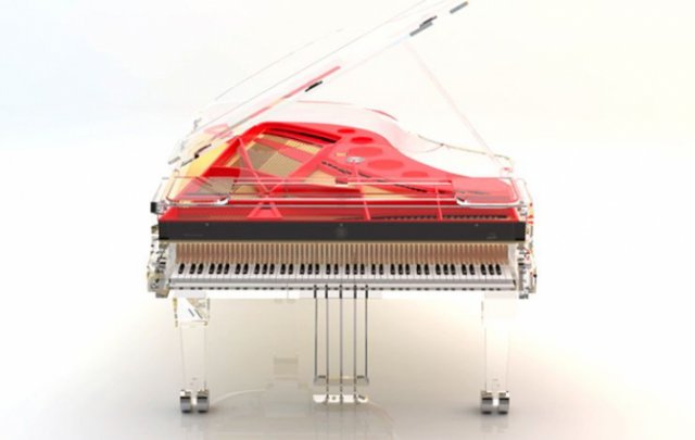 Прозрачный рояль (6 фото)