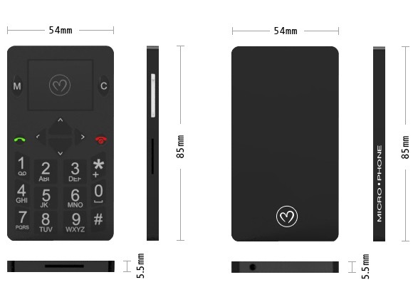 Micro-Phone - мобильный телефон в кошельке (5 фото)